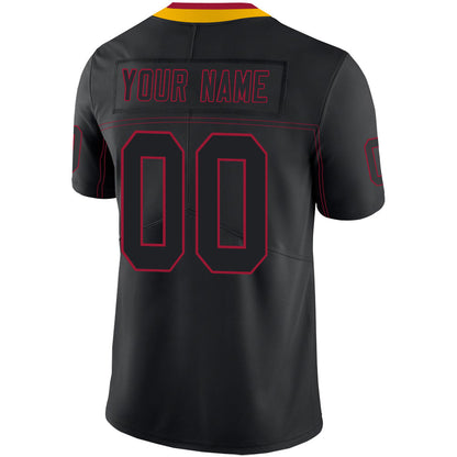 Custom A.Cardinal Men's American Black Fashion Stitched Football Jerseys view 3