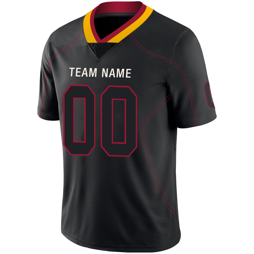 Custom A.Cardinal Men's American Black Fashion Stitched Football Jerseys view 4