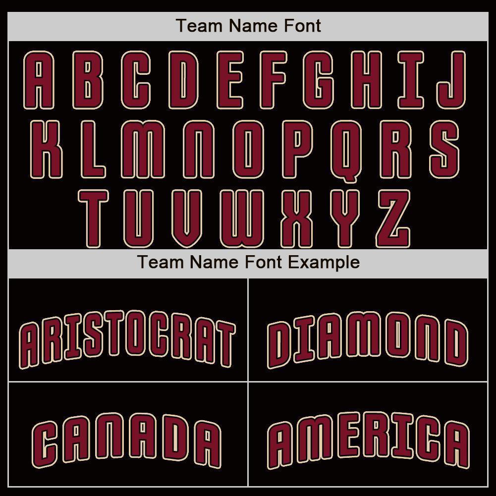 Custom Black Crimson-City Cream Baseball Jersey view 5