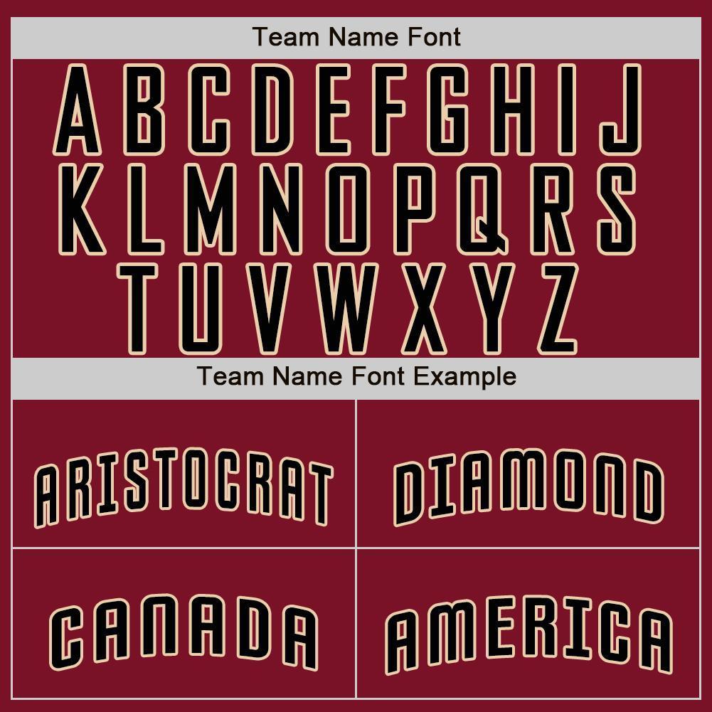 Custom Crimson Black-City Cream Baseball Jersey view 5