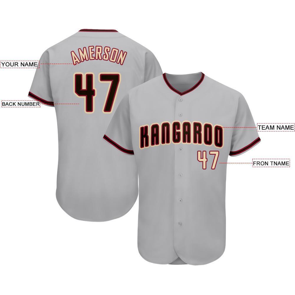 Custom Gray Black-City Cream Baseball Jersey view 3