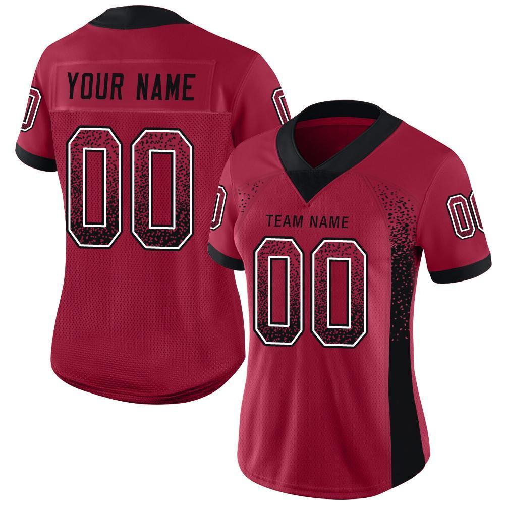 Custom Cardinal Black-White Drift Fashion Football Jersey view 2