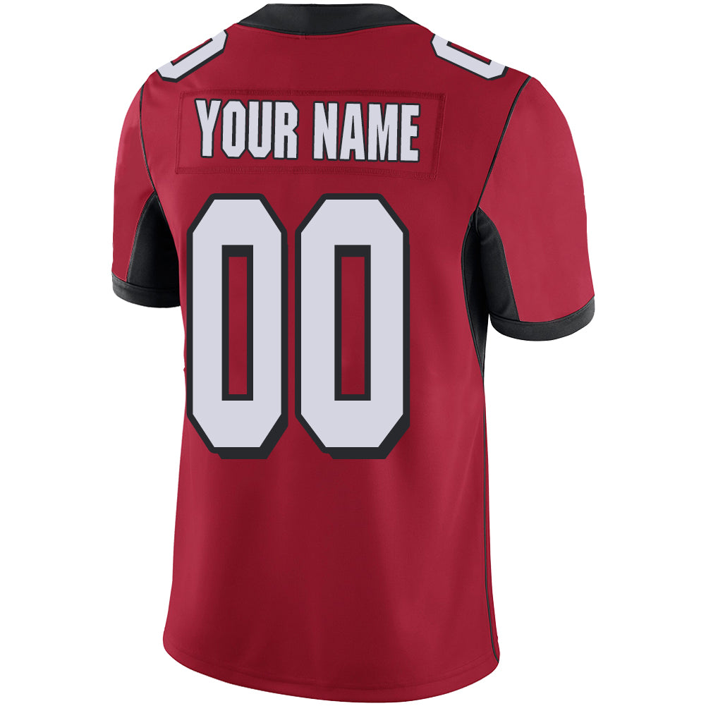 Custom A.Falcon Men's American Red Vapor Limited Stitched Football Jersey view 3