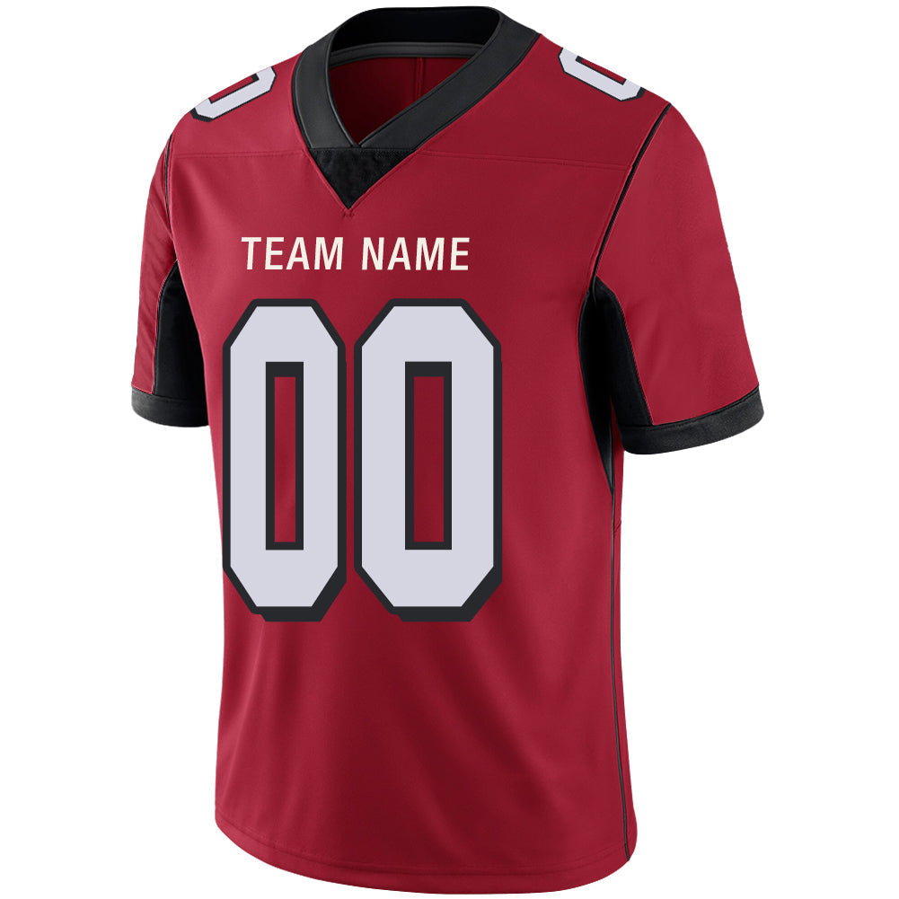Custom A.Falcon Men's American Red Vapor Limited Stitched Football Jersey view 4