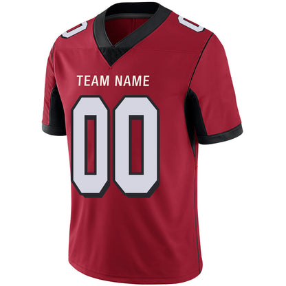 Custom A.Falcon Men's American Red Vapor Limited Stitched Football Jersey view 4