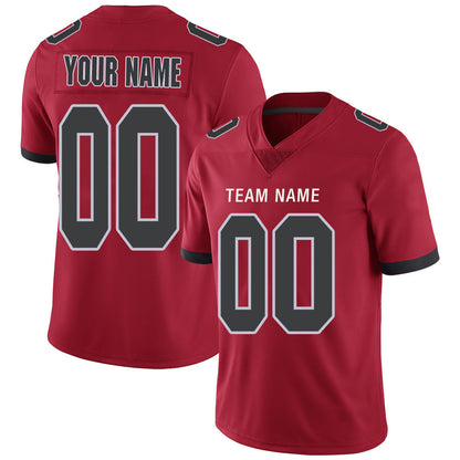 Custom A.Falcon Stitched American Football Jerseys Personalize Birthday Gifts Red Jersey - Main View