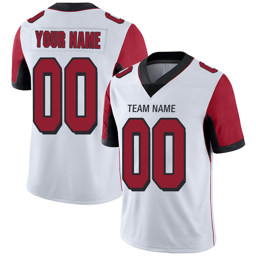 Custom A.Falcon Men's Football American White Vapor Limited Stitched Jersey - Main View