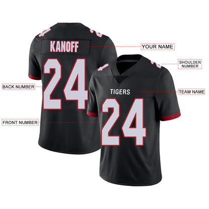 Custom A.Falcon Men's American Black Vapor Limited Stitched Football Jersey view 2