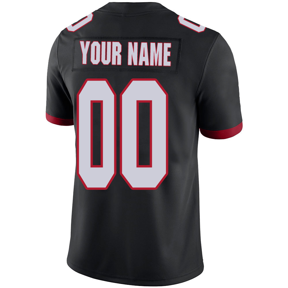 Custom A.Falcon Men's American Black Vapor Limited Stitched Football Jersey view 3