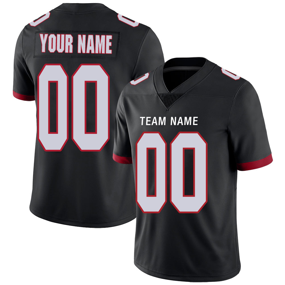 Custom A.Falcon Men's American Black Vapor Limited Stitched Football Jersey - Main View