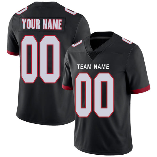 Custom A.Falcon Men's American Black Vapor Limited Stitched Football Jersey - Main View