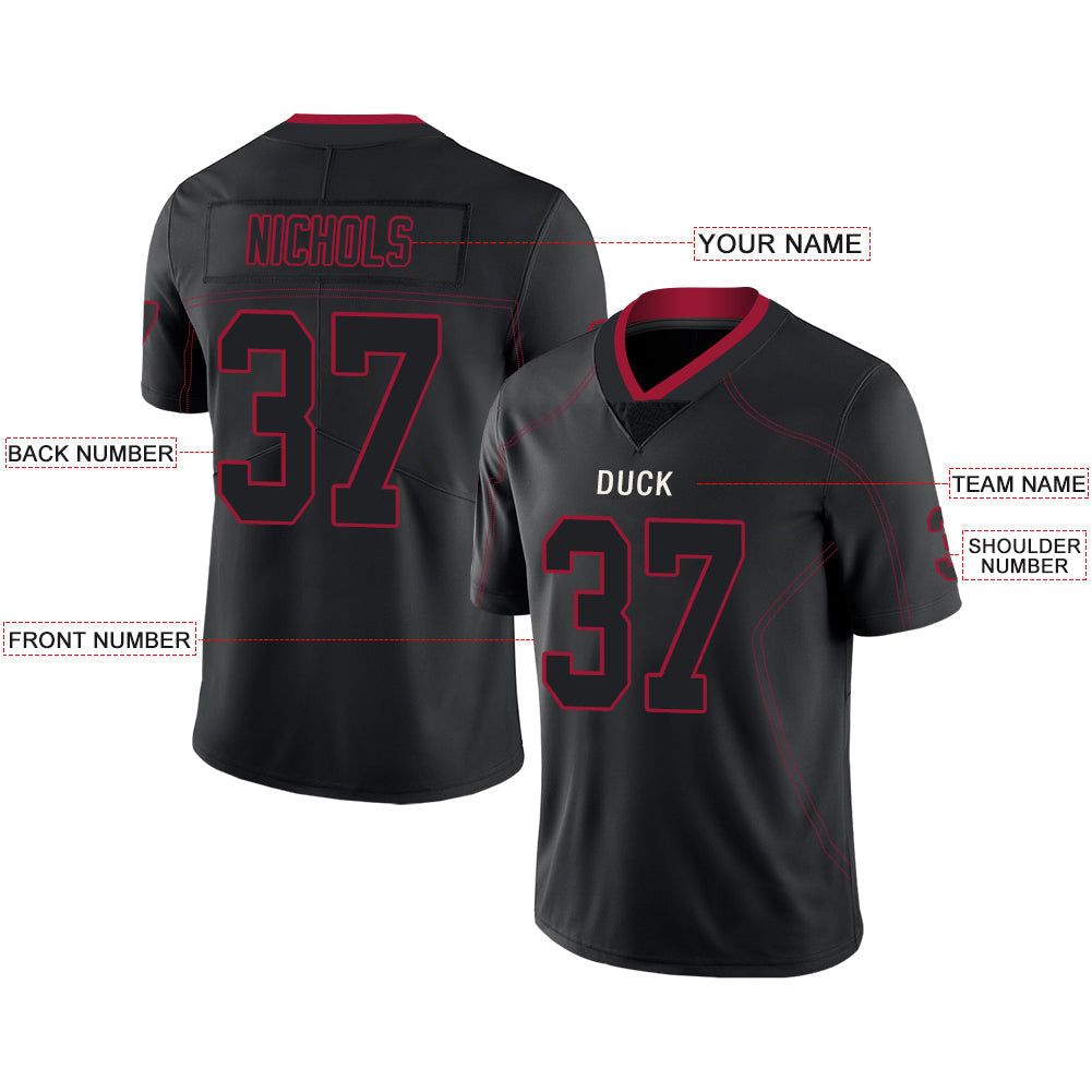 Custom A.Falcon Men's American Black Fashion Vapor Limited Stitched Football Jersey view 2
