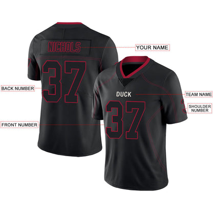 Custom A.Falcon Men's American Black Fashion Vapor Limited Stitched Football Jersey view 2