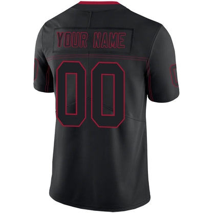 Custom A.Falcon Men's American Black Fashion Vapor Limited Stitched Football Jersey view 3
