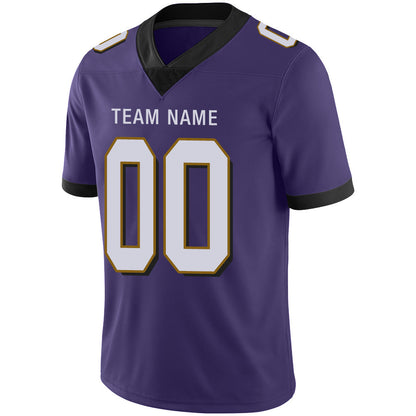 Custom B.Raven Stitched American Football Jerseys Personalize Birthday Gifts Purple Jersey view 4