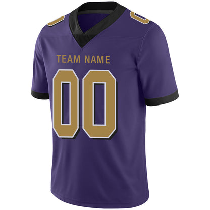 Custom B.Raven Stitched American Football Jerseys Personalize Birthday Gifts Purple Jersey view 4