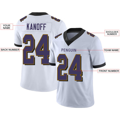 Custom B.Raven Stitched American Football Jerseys Personalize Birthday Gifts White Jersey view 2