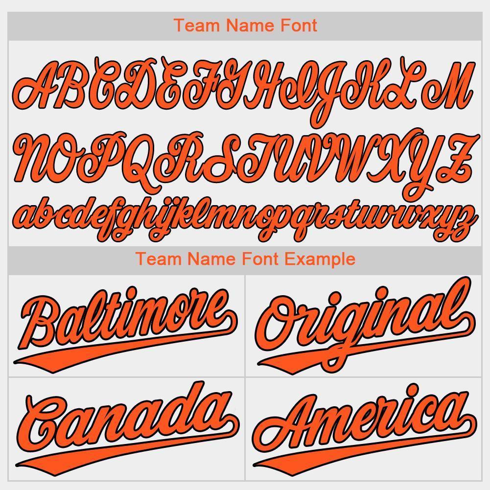 Custom White Orange-Black Baseball Jersey view 5