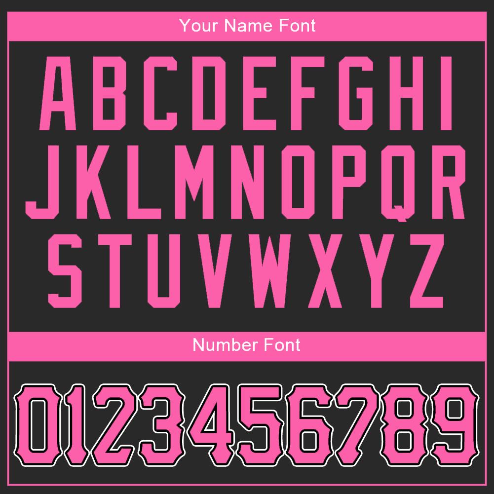 Custom Black Pink-White Authentic Baseball Jersey view 4