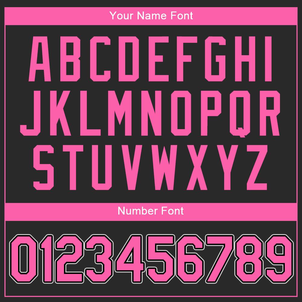 Custom Black Pink-White Authentic Baseball Jersey view 4