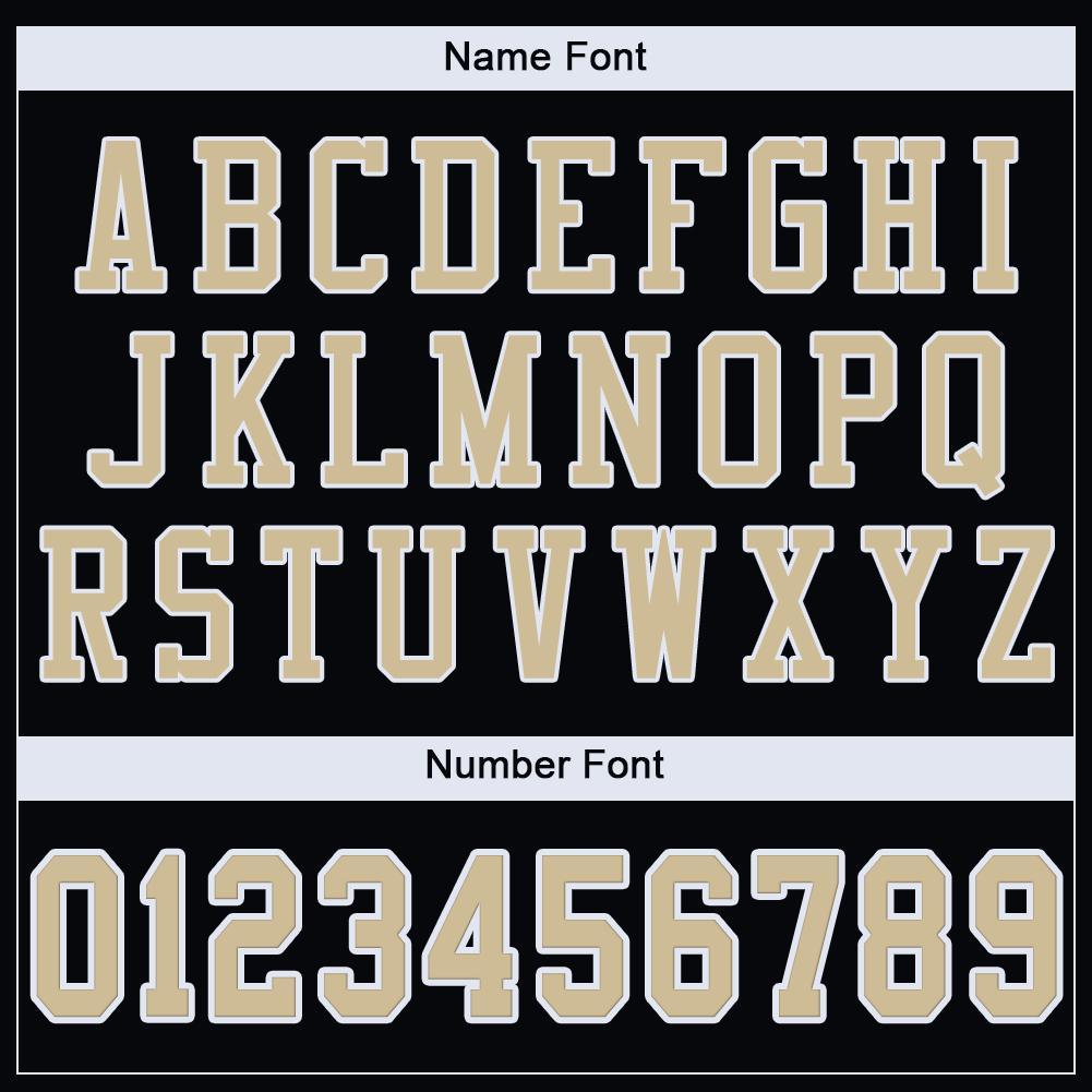 Custom Black Vegas Gold-White Mesh Authentic Football Jersey view 5