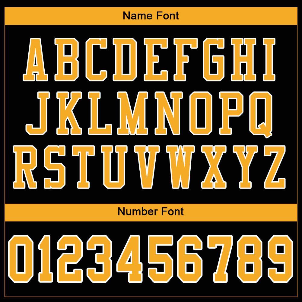 Custom Black Gold-White Mesh Authentic Football Jersey view 5