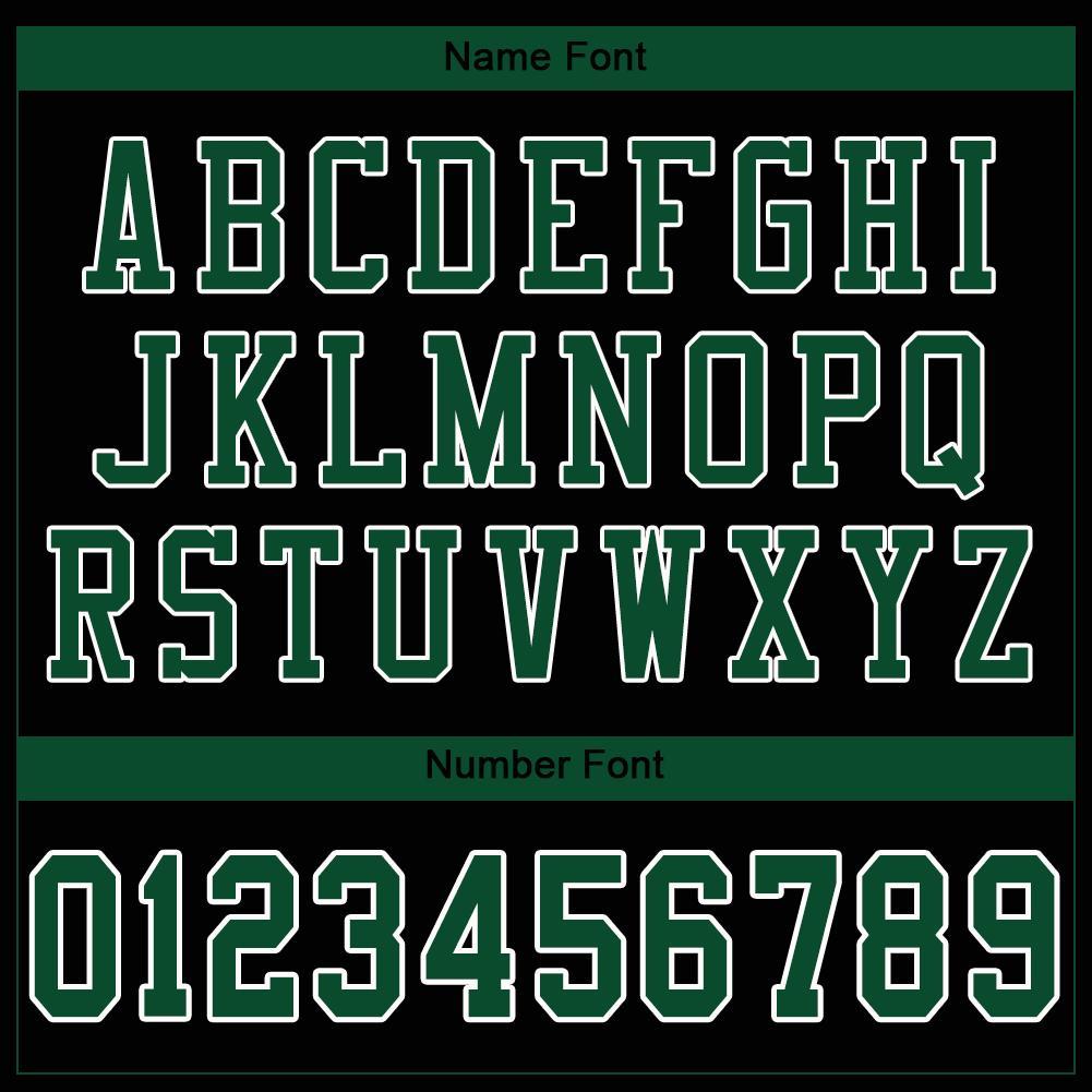 Custom Black Grass Green-White Mesh Authentic Football Jersey view 5