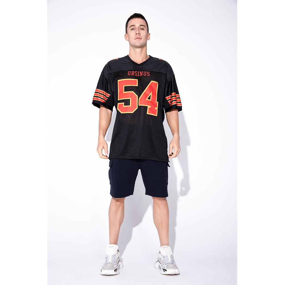 Custom Black Scarlet-Gold Mesh Authentic Football Jersey view 2