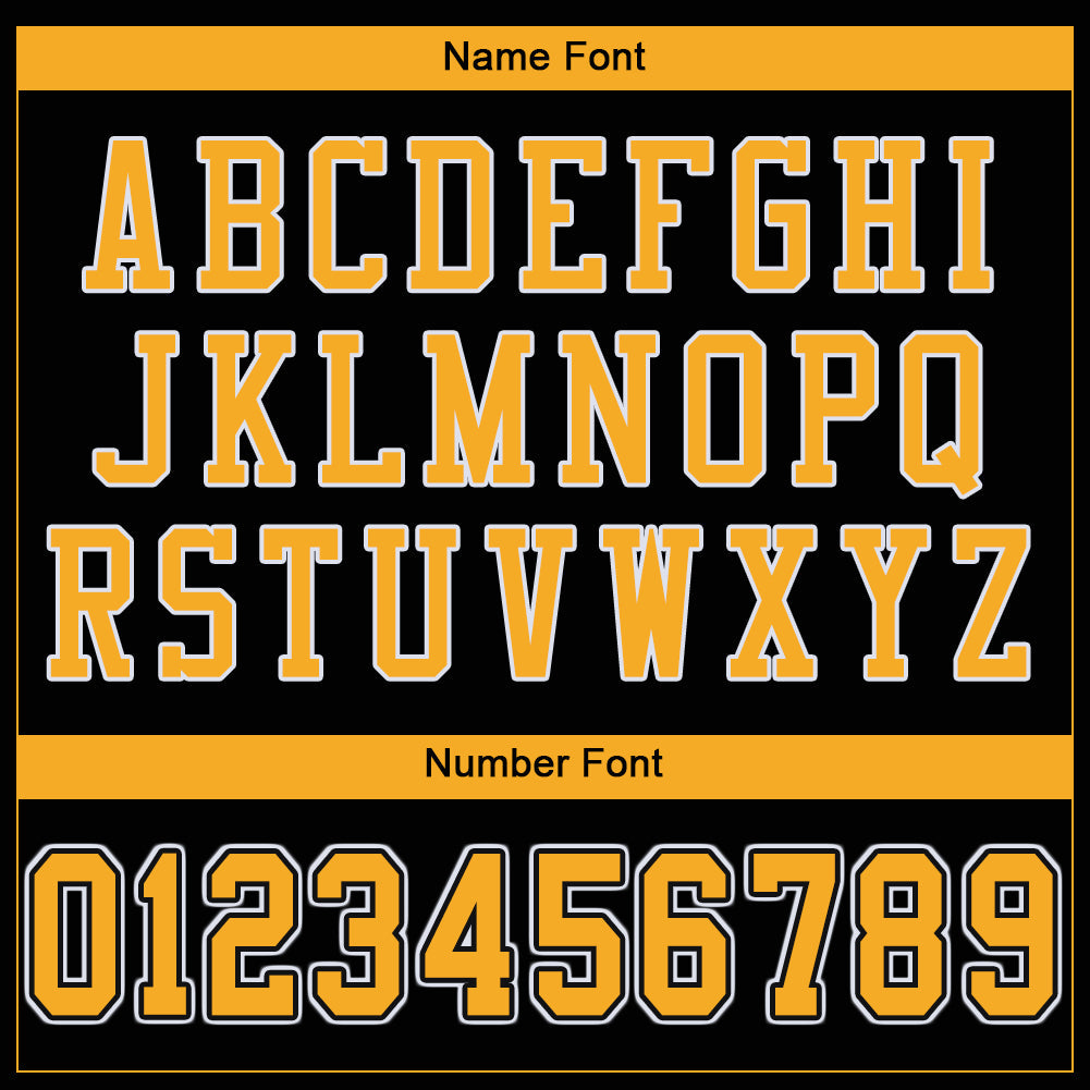 Custom Black Gold-White Mesh Authentic Football Jersey view 5