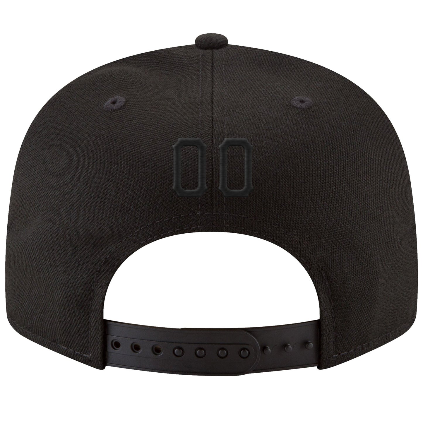 Custom Black Black-Old Gold Stitched Adjustable Snapback Hat view 3