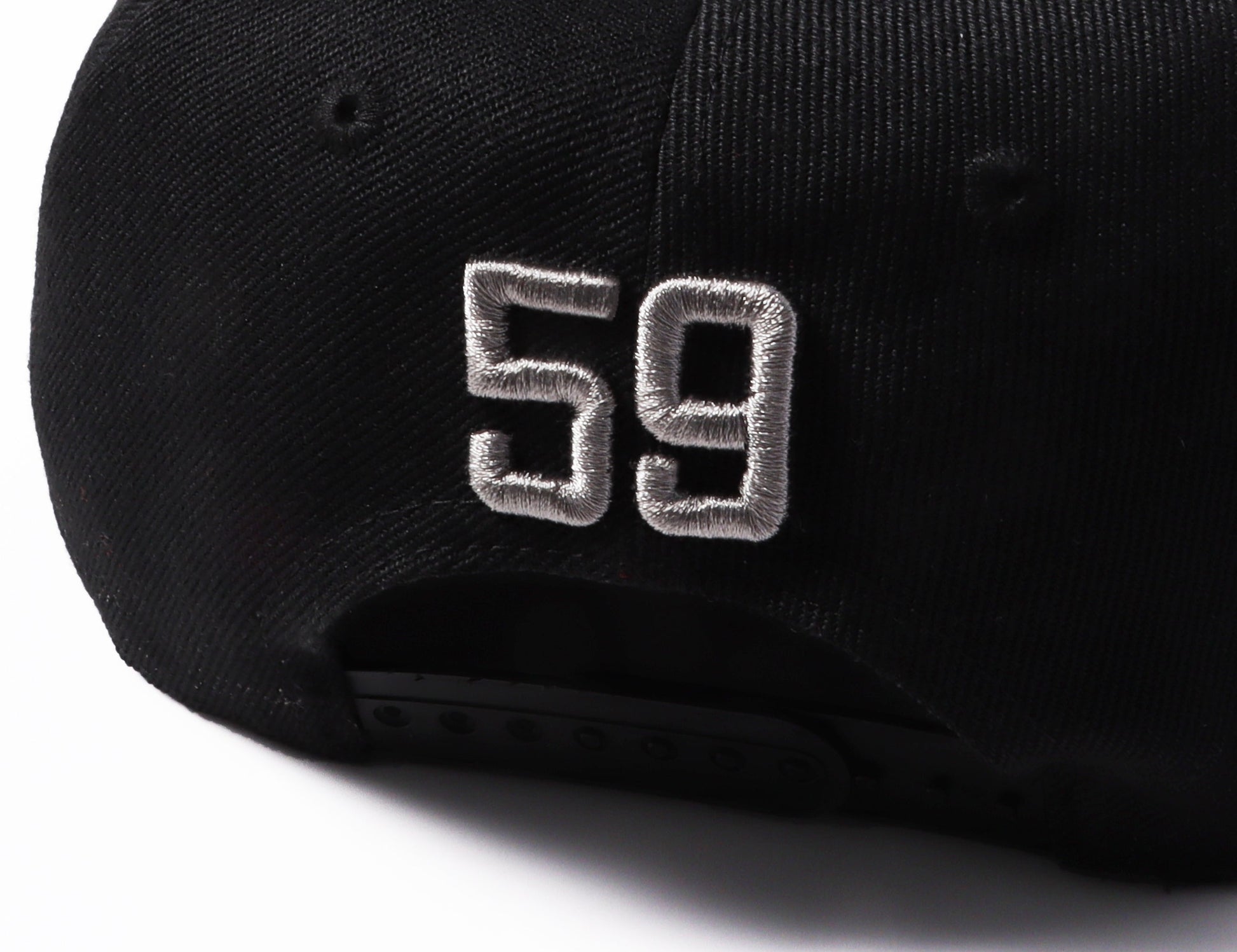 Custom Black Light Gray-White Stitched Adjustable Snapback Hat view 7