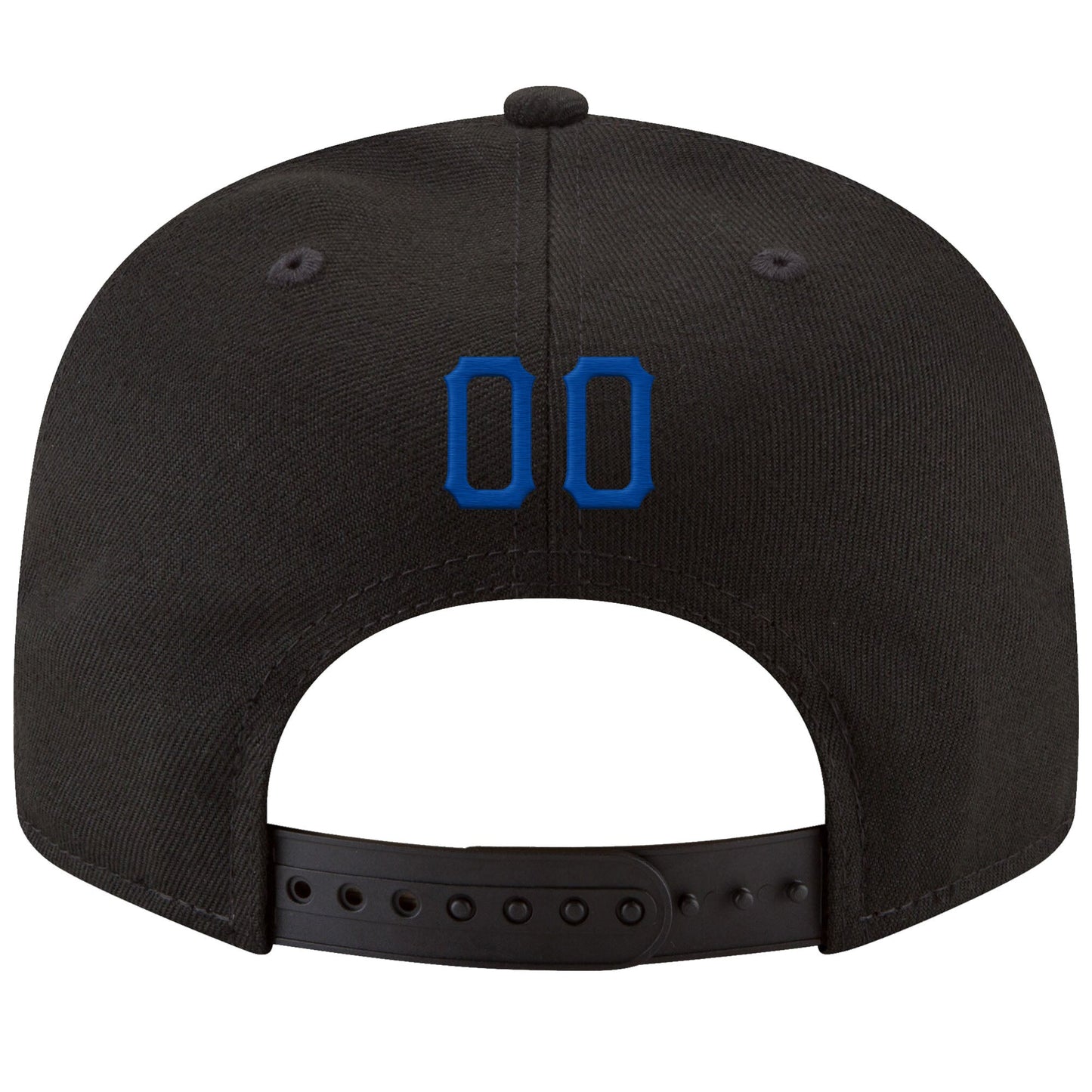 Custom Black Royal-Gold Stitched Adjustable Snapback Hat view 3