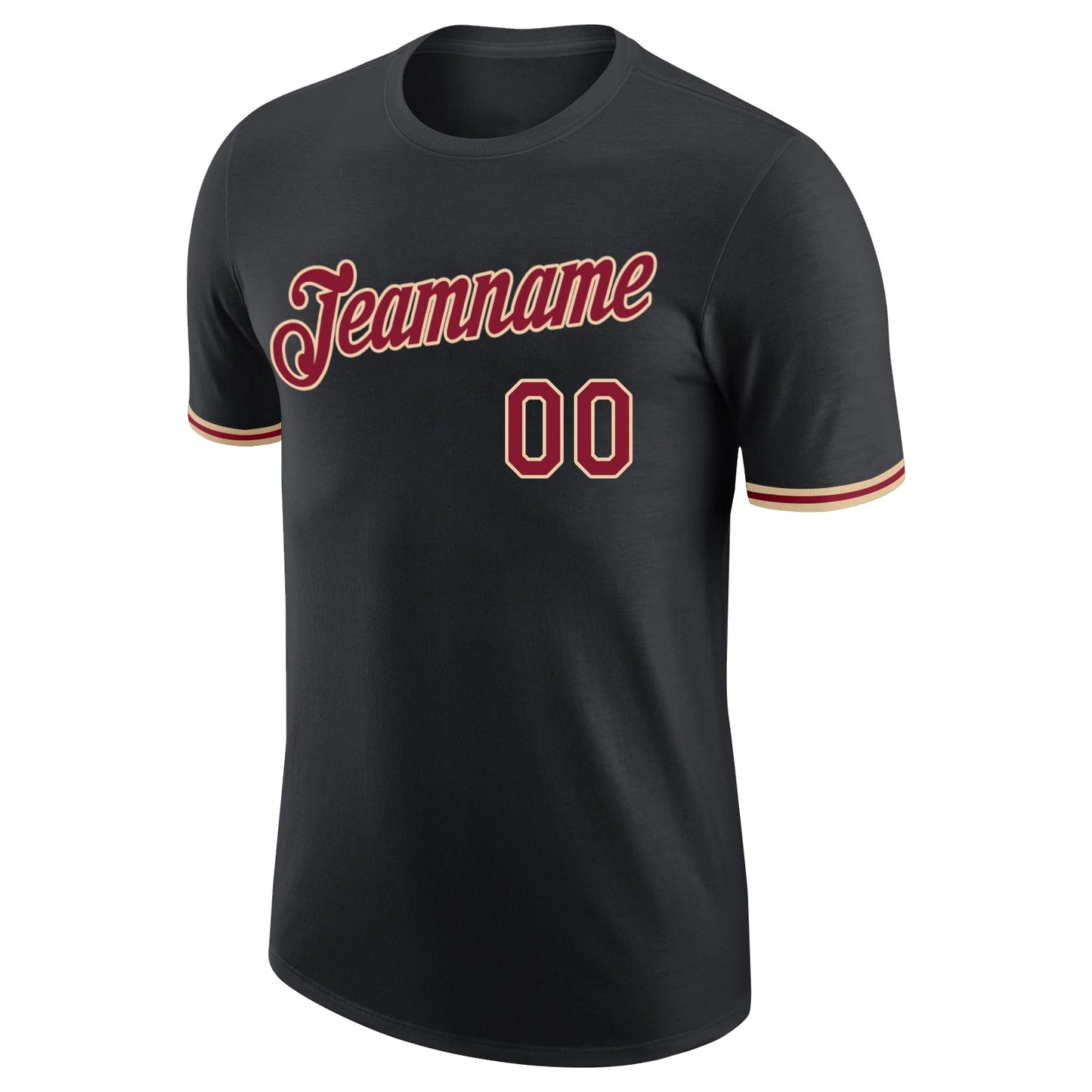 Custom Black Crimson-City Cream Performance T-Shirt view 5