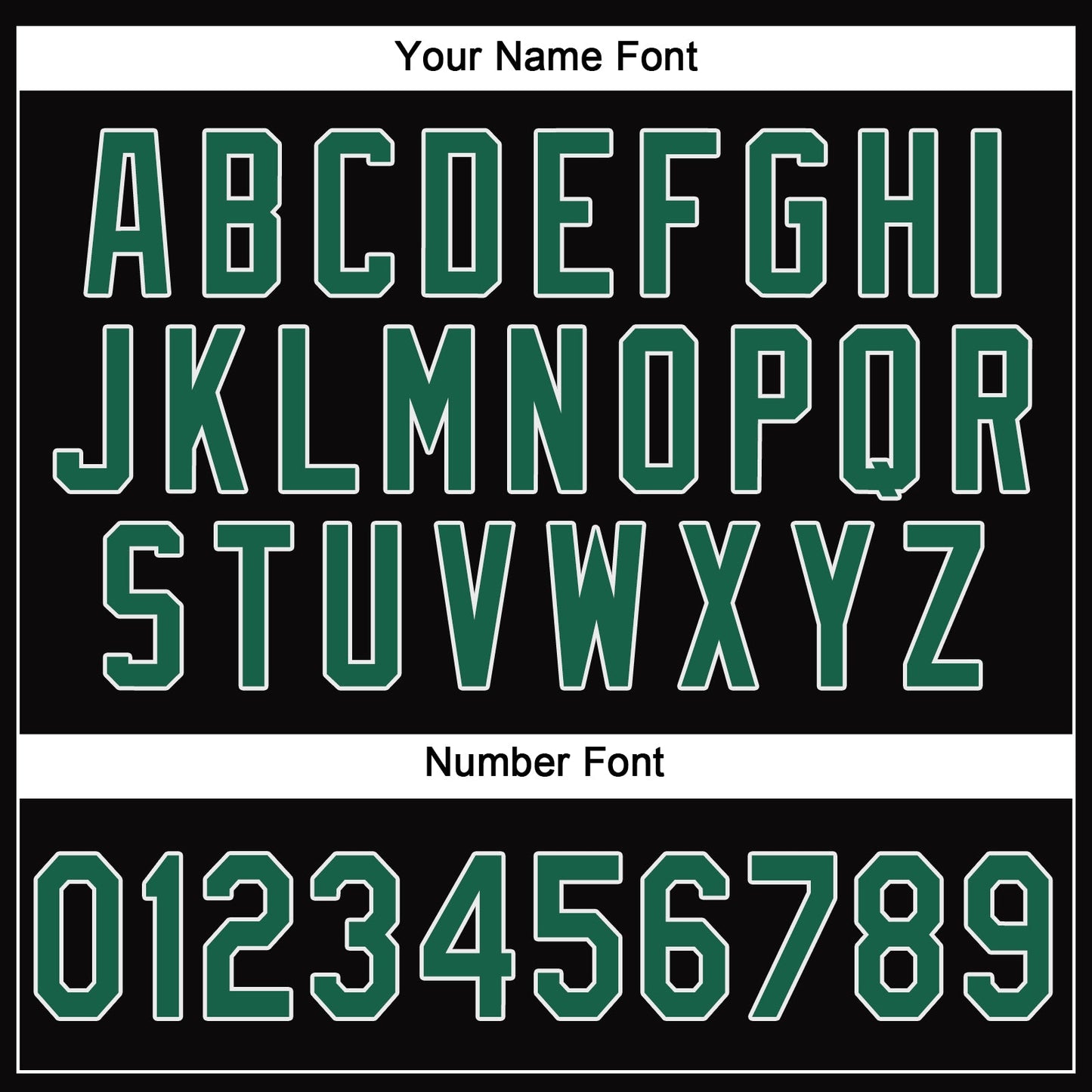 Custom Black Kelly Green-White Performance T-Shirt view 3