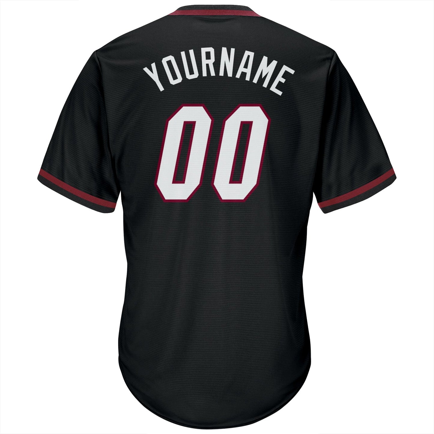Custom Black White-Maroon Authentic Throwback Rib-Knit Baseball Jersey Shirt view 3