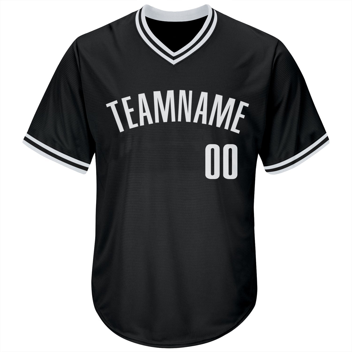 Custom Black White Authentic Throwback Rib-Knit Baseball Jersey Shirt view 2
