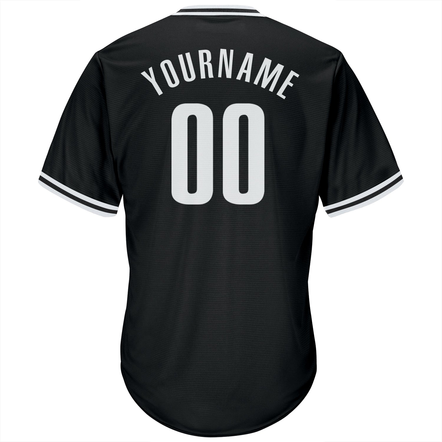 Custom Black White Authentic Throwback Rib-Knit Baseball Jersey Shirt view 3