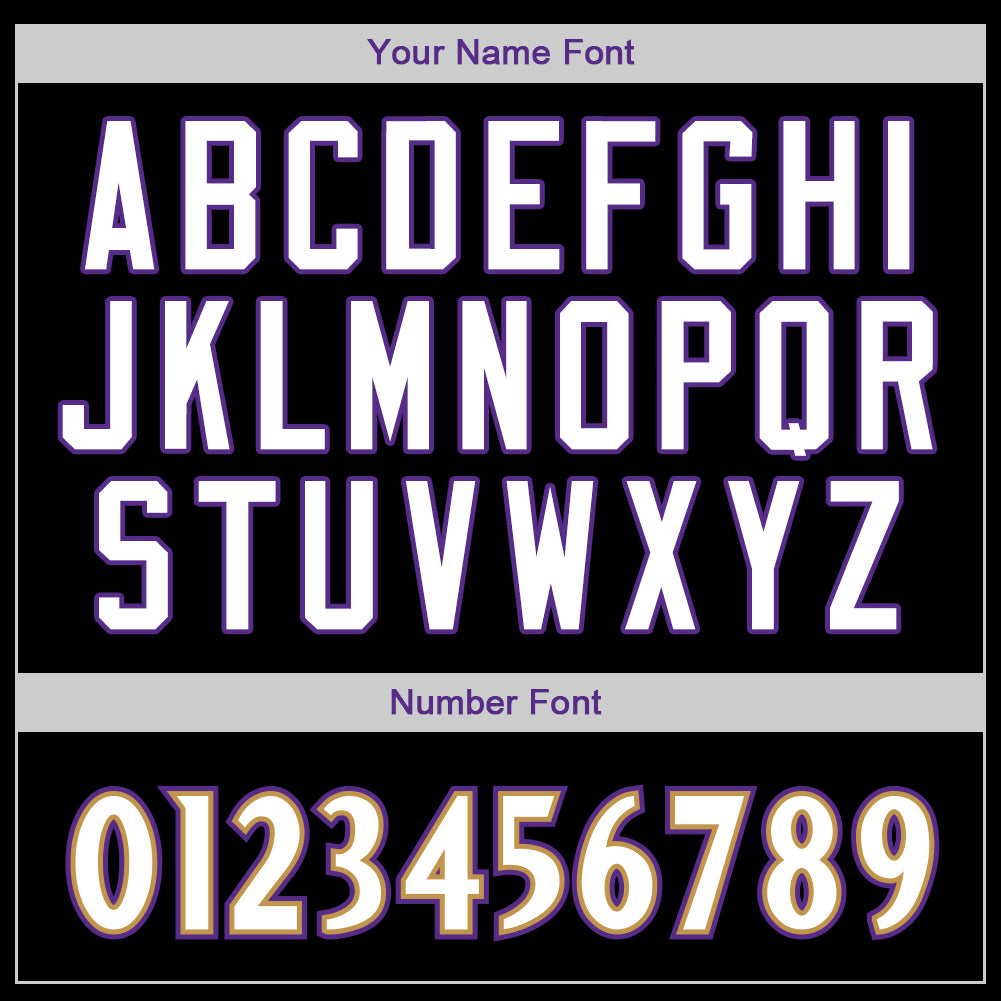 Custom Black White-Purple Authentic Baseball Jersey view 5