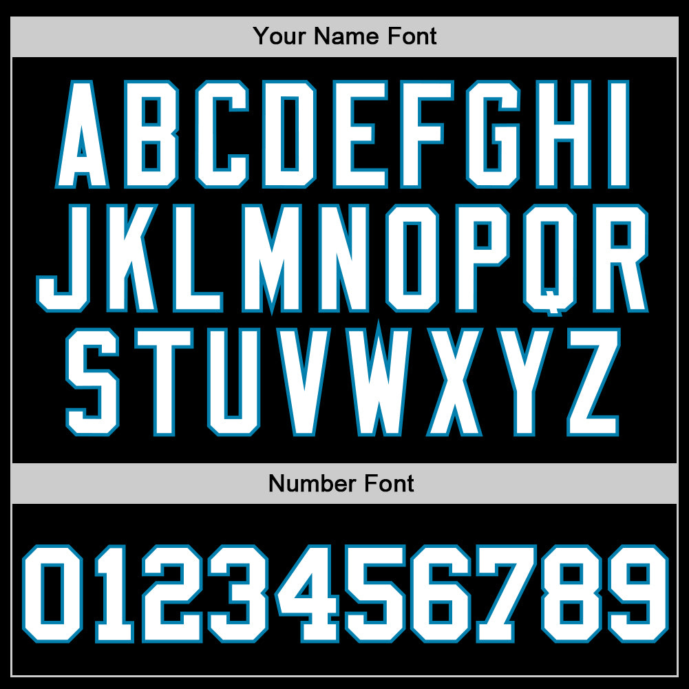 Custom Black White-Panther Blue Authentic Baseball Jersey view 5