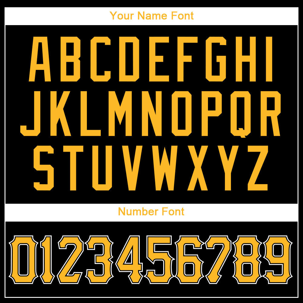 Custom Black Gold-White Authentic Baseball Jersey view 5