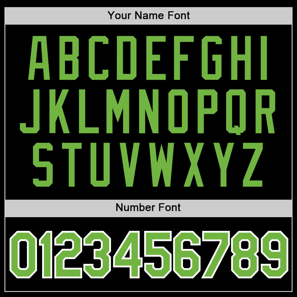 Custom Black Neon Green-White Performance T-Shirt view 3