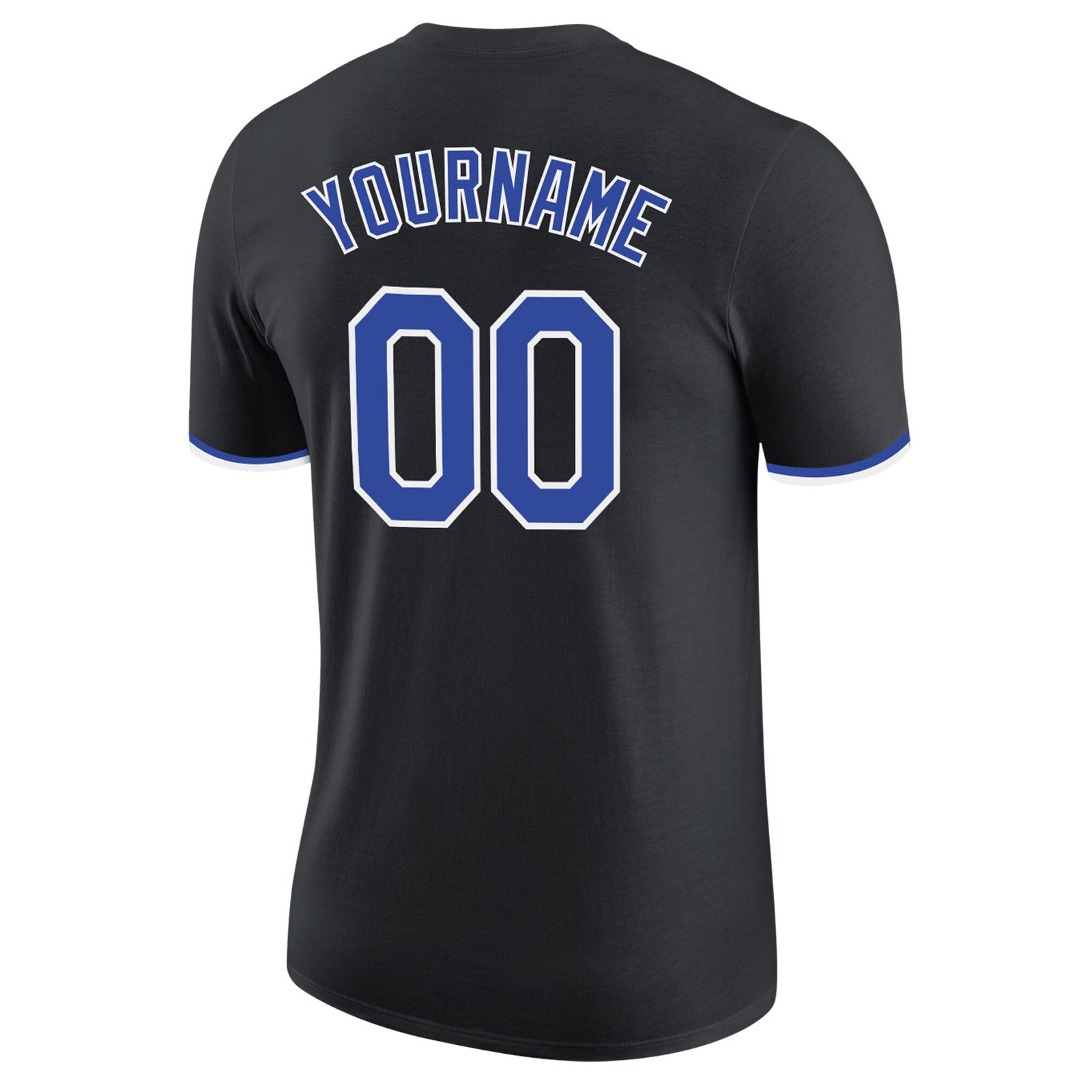 Custom Black Royal-White Performance T-Shirt view 6