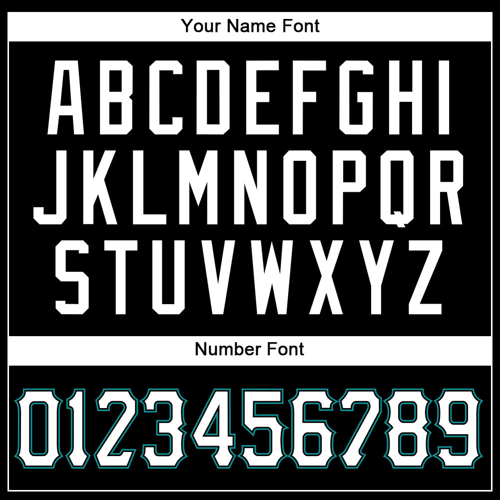 Custom Black White-Teal Authentic Baseball Jersey view 5