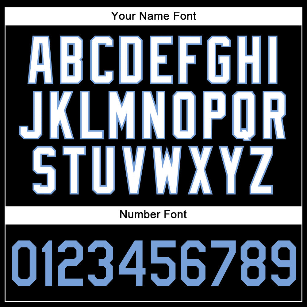Custom Black White Pinstripe Light Blue-White Authentic Baseball Jersey view 5