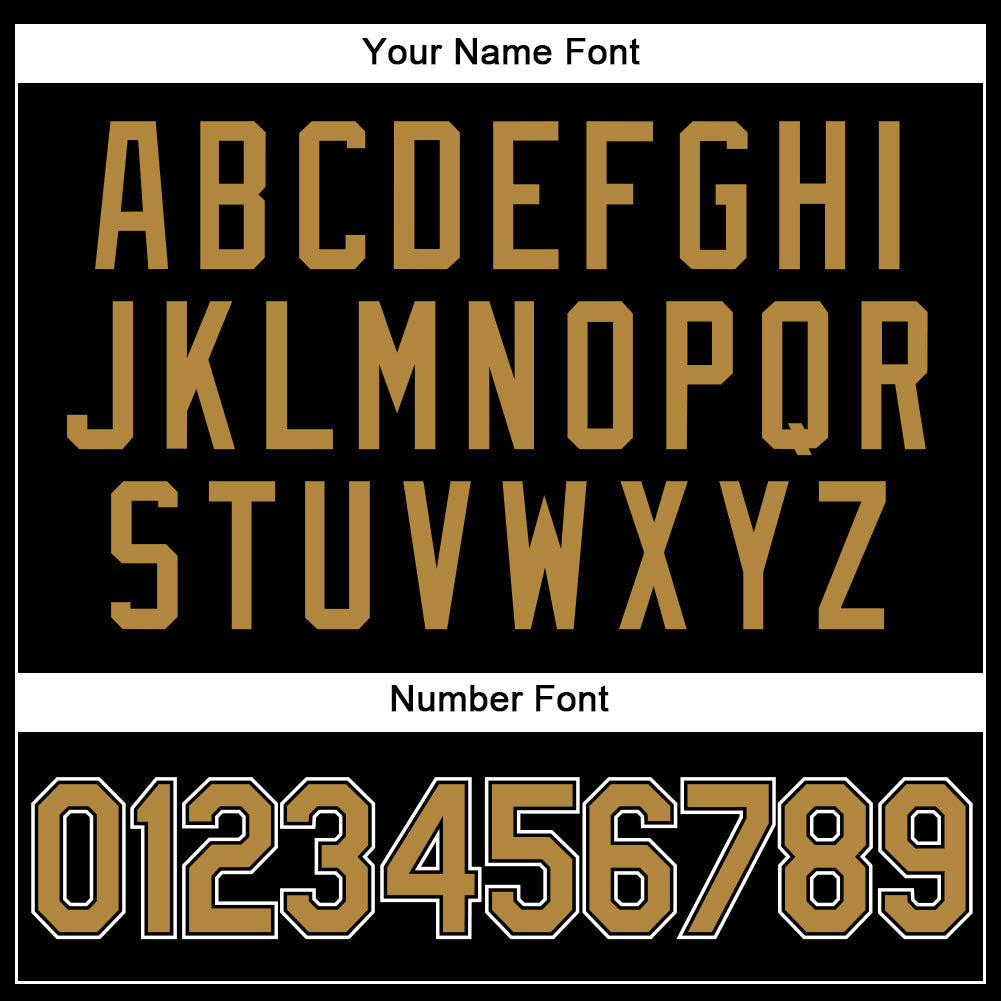 Custom Black Old Gold Pinstripe Old Gold-White Authentic Baseball Jersey view 6
