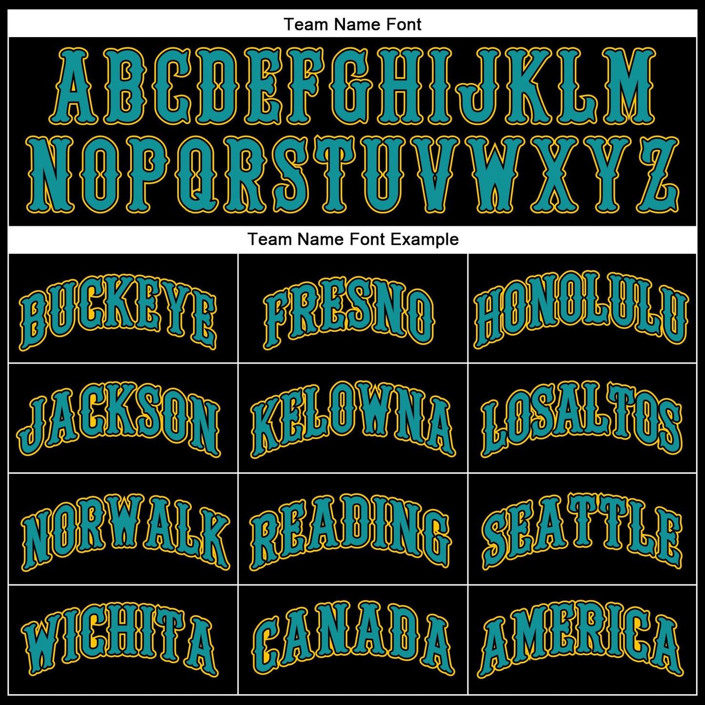 Custom Black Teal-Gold Authentic Baseball Jersey view 4