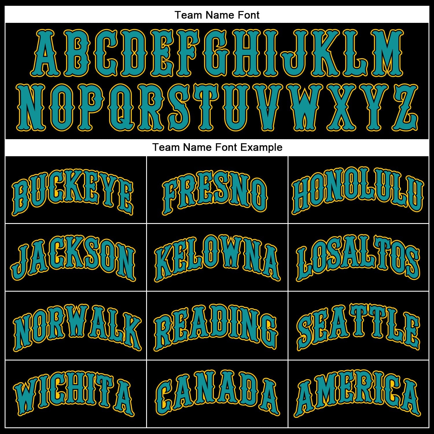 Custom Black Teal-Gold Authentic Baseball Jersey view 4