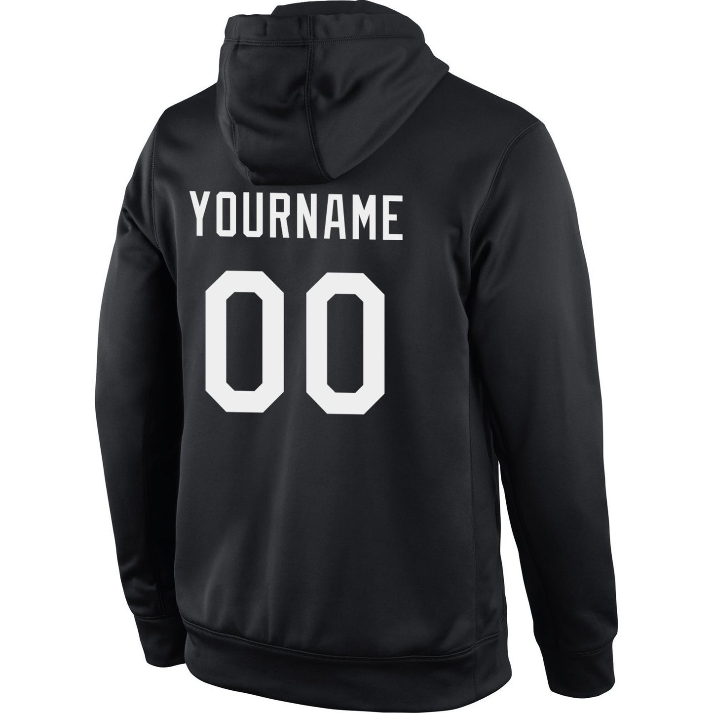 Custom Stitched Black White-Red Sports Pullover Sweatshirt Hoodie view 3