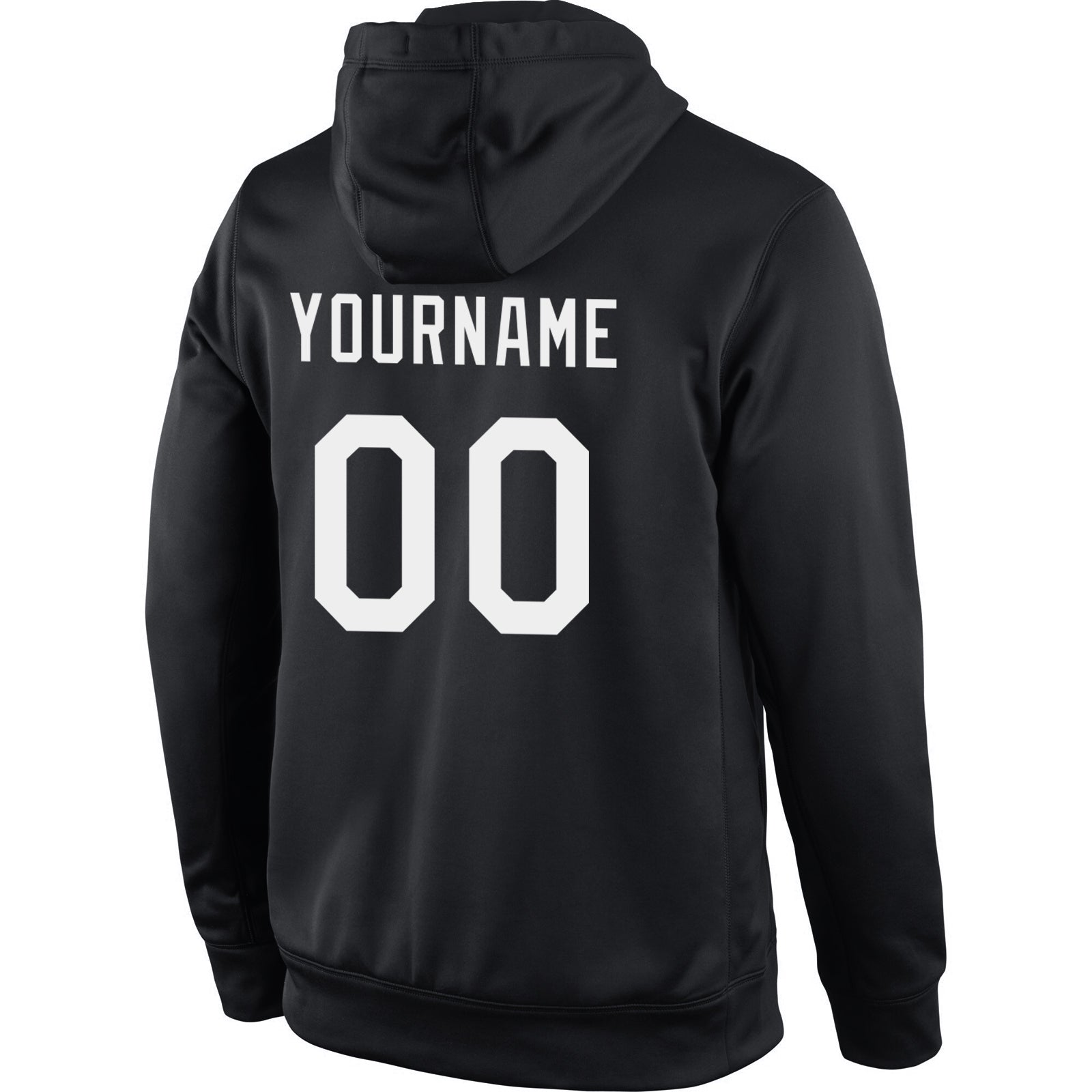 Custom Stitched Black White-Red Sports Pullover Sweatshirt Hoodie view 3