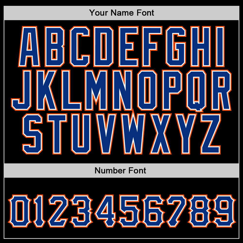 Custom Stitched Black Royal-Orange Sports Pullover Sweatshirt Hoodie view 5